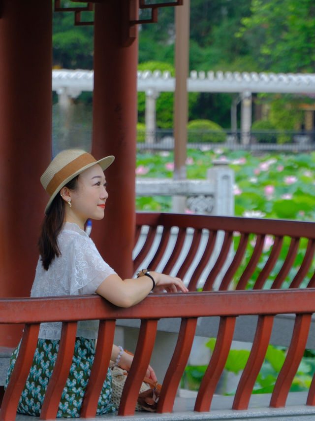🪷 廣州夏日限定｜螺湧公園荷花拍照全攻略