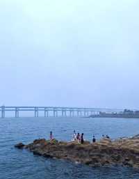 來到大連跨海大橋感受海風～