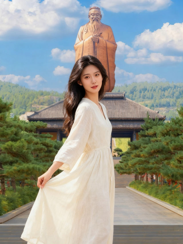 山東尼山封神！拜智廳寫論語太靈了
