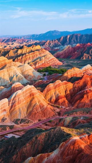 Ink Wash Danxia | Multi-layered Colored Hills and Columnar Peak Clusters | Grayscale Danxia Like Ink Wash Landscape