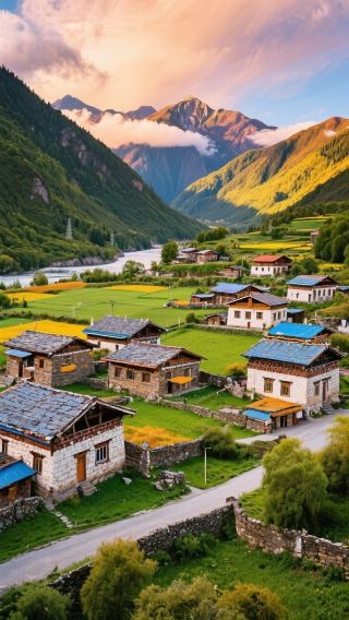 Tibetan Style Village | The Village Closest to the Sky | A Tibetan Secret Realm Beneath the Snowy Mountains