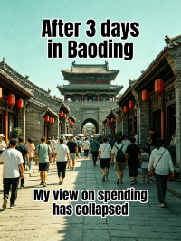 到了保定才發現，自己帶的衣服有幾蠢