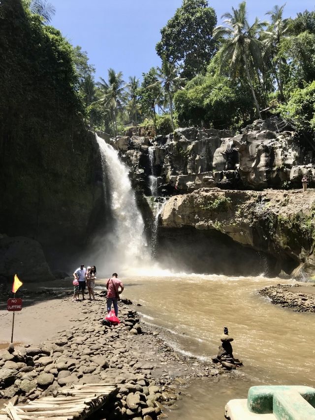 Swim at the Base of the Waterfall in Bali