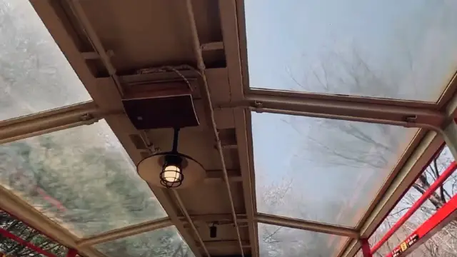日本京都嵐山嵯峨野小火車玻璃透明頂視野最棒！