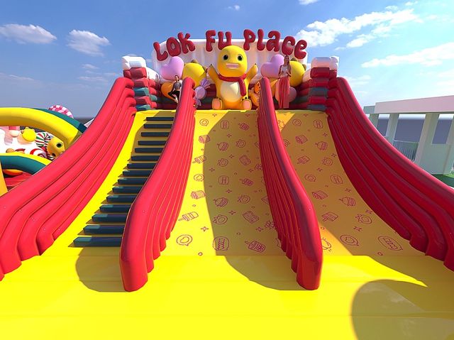 超人氣奶龍首次萌襲香港 Foodie Adventure為食之旅@樂富廣場 ６米高彈跳樂園