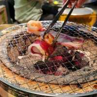 即磨新鮮山葵配烤肉！🍗值得一試！