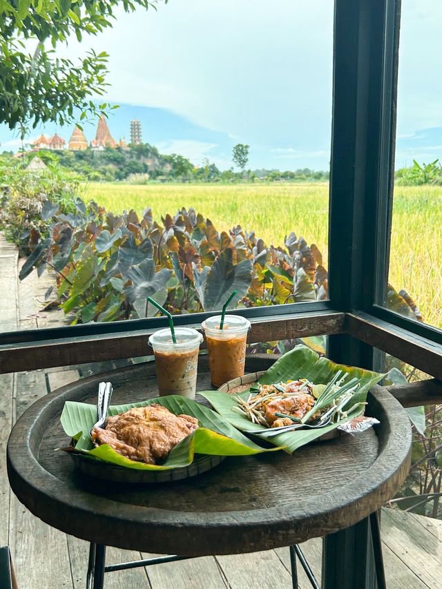 Stunning Café in Kanchanaburi Overlooking the Tiger Cave Temple 🇹🇭