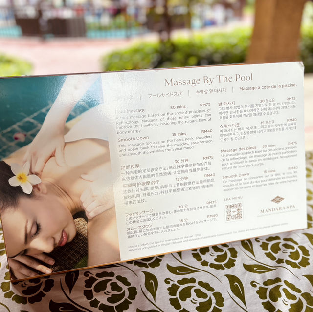 "A Blissful Escape: Massage by the Pool at Mandara Spa" "A Blissful Escape: Massage by the Pool at Mandara Spa"