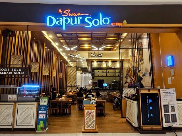 An excellent local Indonesoan Fare at Dapur Solo
