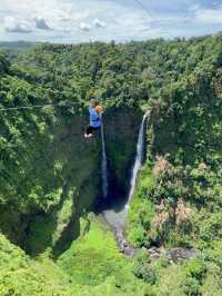 Zipline + Hanging Coffee at Tadfane Falls, Laos 