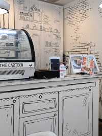 【鶴橋】まるで絵本の世界⁉️全部モノクロの不思議カフェ☕️🖤