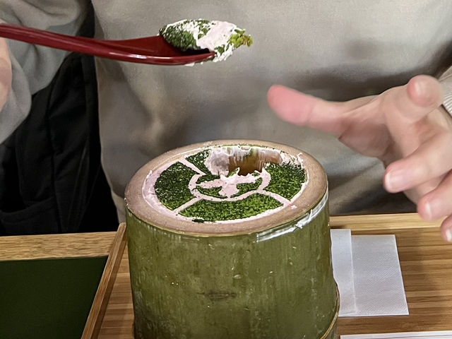 2 hours wait for matcha parfait 😋