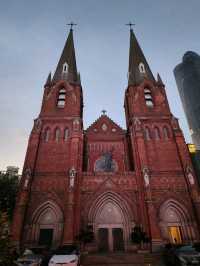 Shanghai’s Iconic Gothic Gem: St. Ignatius Cathedral at Dusk 🌆✨