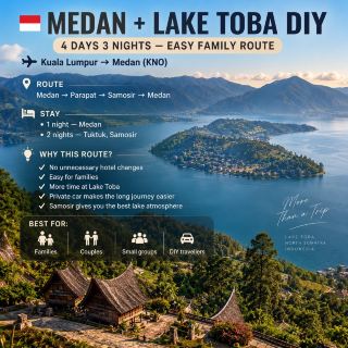 เมดัน + ทะเลสาบโตบา เที่ยวเองได้ไม่ง้อทัวร์ — คู่มือฉบับสมบูรณ์ 4 วัน 3 คืน 🌊✈️