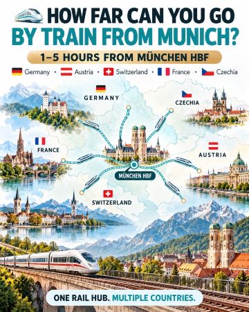 The Ultimate Train Adventure: How Far Can You Go from Munich? 🚆🌍