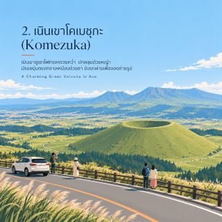 Here's a one-day road trip itinerary around Mount Aso.