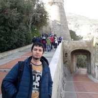 A backpacker in Monaco