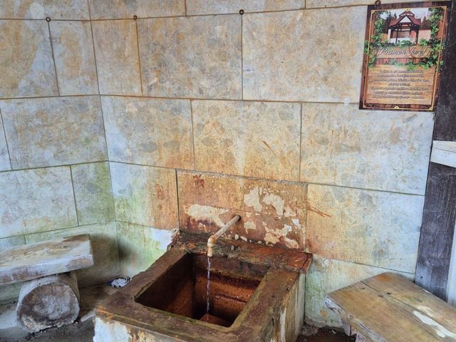 Mysterious and abandoned place with healing water