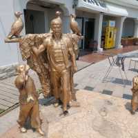 Qingdao, nice artworks on the beach 