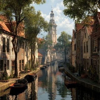 เสน่ห์ริมคลองและสัญลักษณ์ทางศิลปะในเมืองเดลฟต์ 🌦️🏛️🖼️