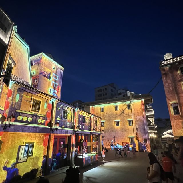 深圳觀瀾古墟的夜景燈光秀