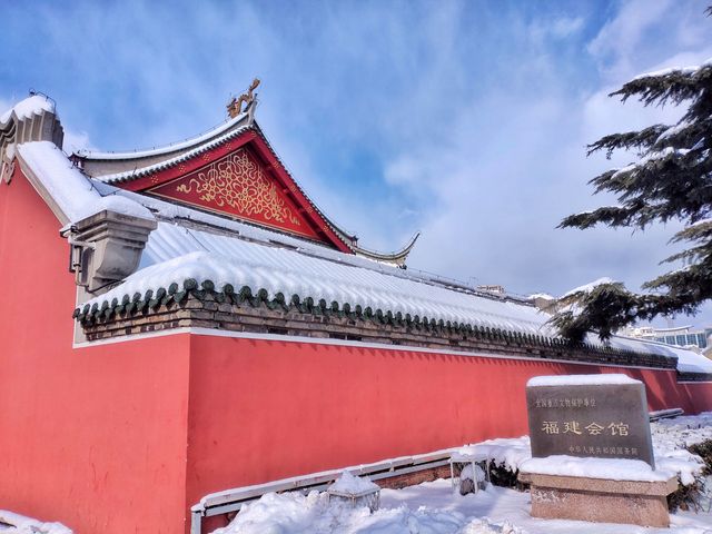 煙台天后行宮雪景