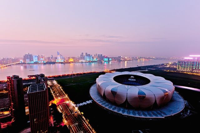 杭州錢江新城CBD充滿活力的城市