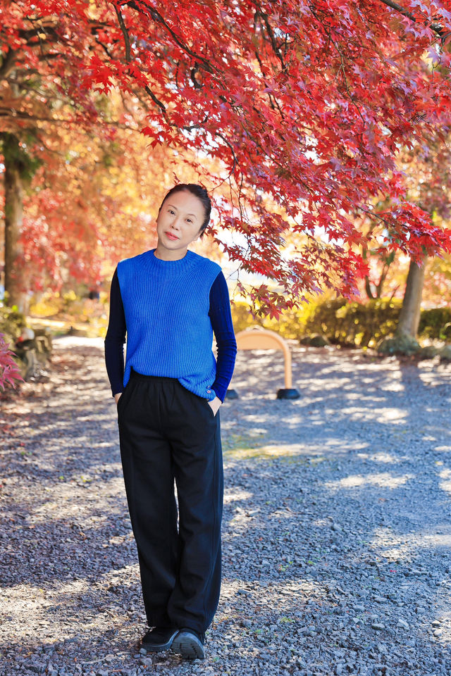 日本長野長圓寺 血紅的楓美極了。