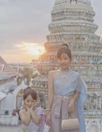 曼谷和女兒在鄭王廟拍泰服，也太好看了！