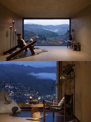 A hidden gem homestay next to the Xijiang Qianhu Miao Village Observation Deck, where you can lie down and watch the myriad lights!
