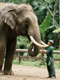 西雙版納野象谷3大玩法!鏟屎官+醫生+牧象