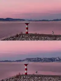 想跟賽里木湖說謝謝🫧人生照片有了！