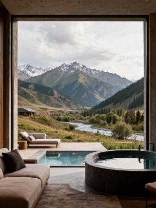 伊犁住山野輕奢民宿，帶娃賞春看花海雪峰超震撼