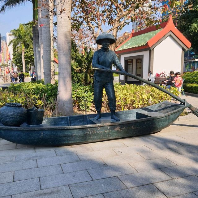 有避風塘景的風之塔公園
