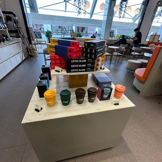 speciality coffee brewed fresh,art on display