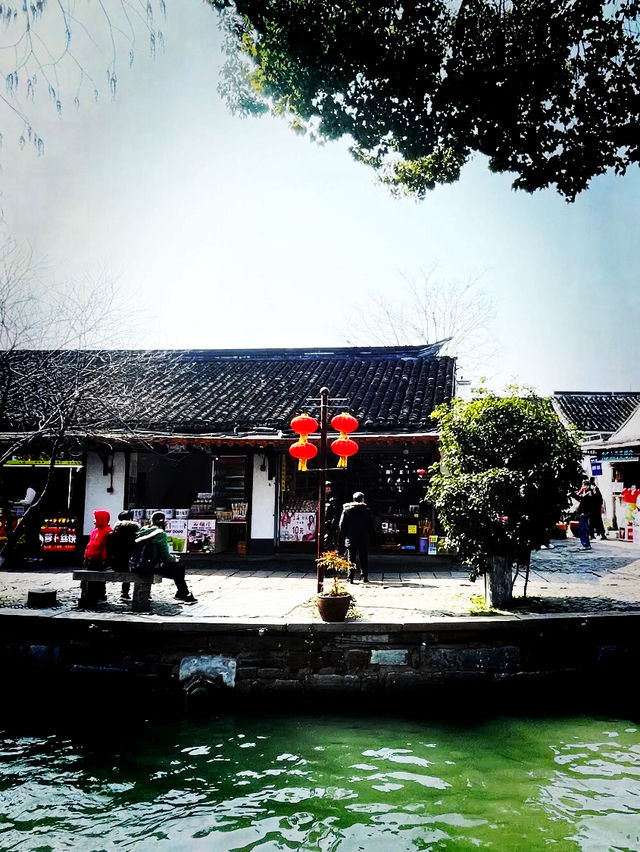 上海青浦 小橋流水間滿是銀色的月光  上海朱家角古鎮旅遊區