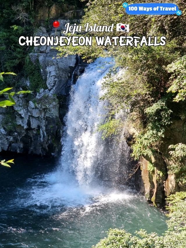 🇰🇷 Stunning Three-tiered Waterfalls on Jeju Island