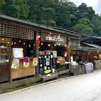 Old Thai Village surrounded by mountains