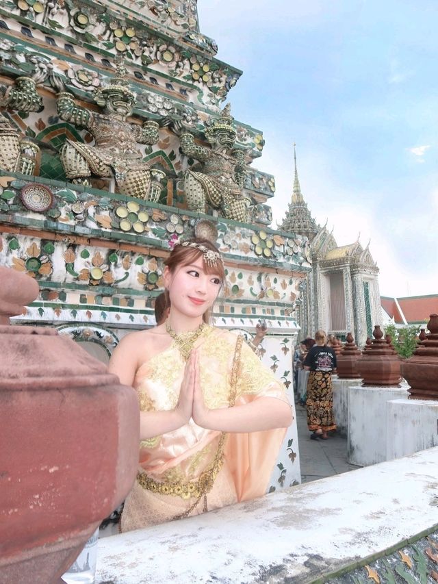 泰國曼谷黎明寺的傳統泰服打卡體驗🇹🇭