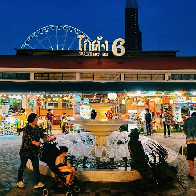 泰國曼谷地標性夜市景點:河濱碼頭夜市，絕美摩天輪，各種美食，拍照📸打卡吃飯逛街絕佳之地