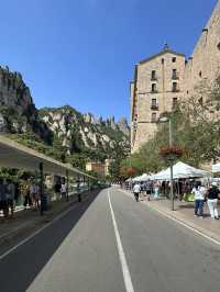 A street of stalls in Montserrat