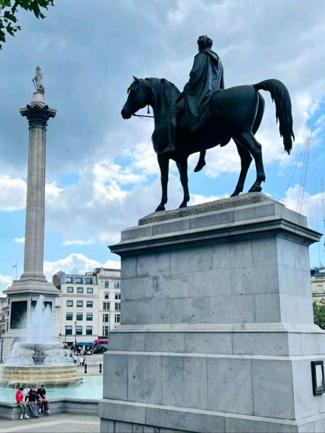 The famous Trafalgar Square in London