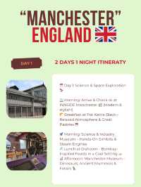 Manchester 2 days itinerary 