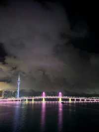 珠海快閃兩日一夜😜，近到眺望澳門的夜景🌃