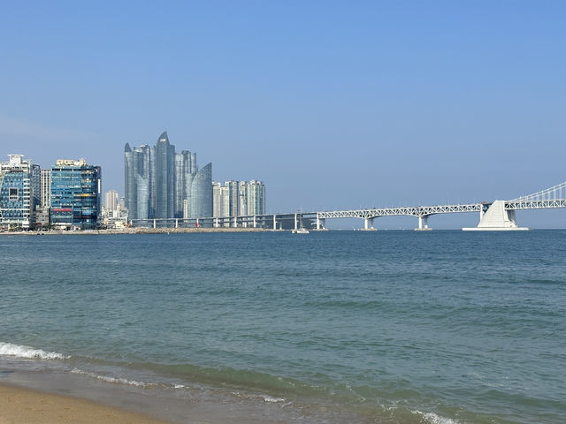 釜山廣安大橋看海，一邊把心事曬乾