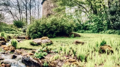  Italy Abruzzo Lago di Campotosto Cliff Mossy Gran Sasso View — traveler post in Abruzzo