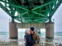 The only park where you can take a scenic stroll under the famous Mackinac Bridge
