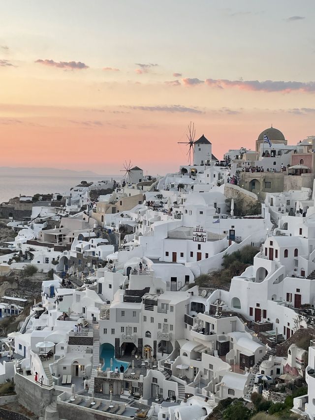 Sunset in Santorini feels like a dream!!