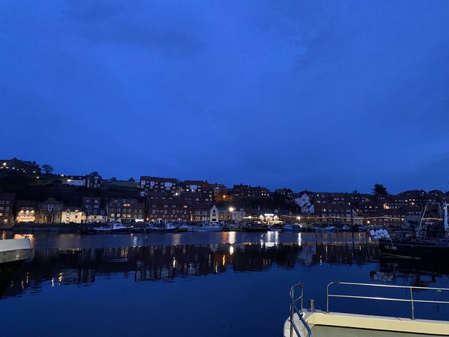 Whitby by Night:Maritime Symphony under Moon 
