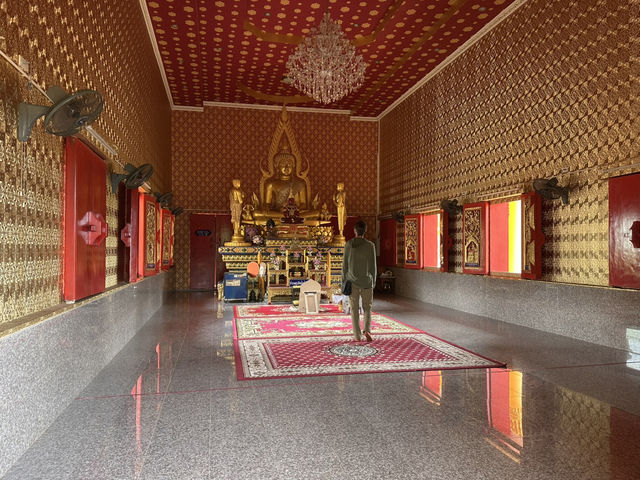 Stunning golden temple in Ranong